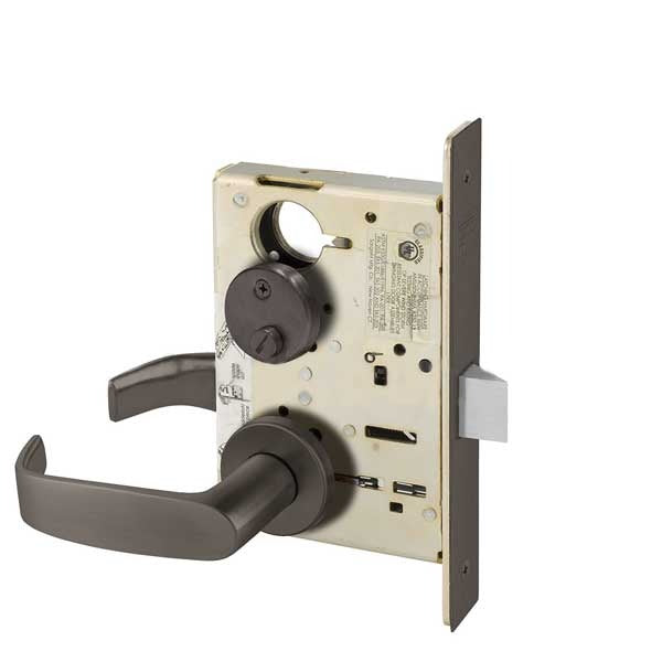 Sargent - 8265 - Mechanical Mortise Lock - LN Rose / L Lever - Privacy - 10BE - Dark Oxidized Satin Bronze - Grade 1