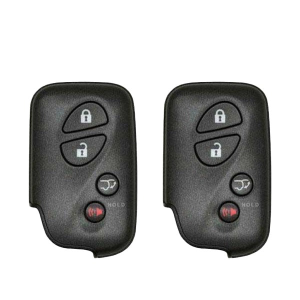 2 x 2008-2016 Lexus LX570 / RX350 / 4-Button Smart Key w/ Hatch / PN: 89904-60A00 / HYQ14AEM (AFTERMARKET) (Pack Of 2)