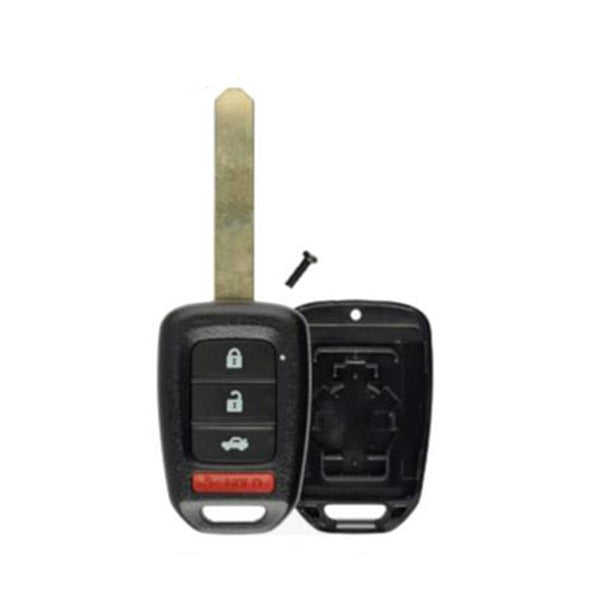 2013-2017 Honda Accord Civic / 4-Button Remote Head Key SHELL / HO01-SVC / MLBHLIK6-1T (AFTERMARKET)