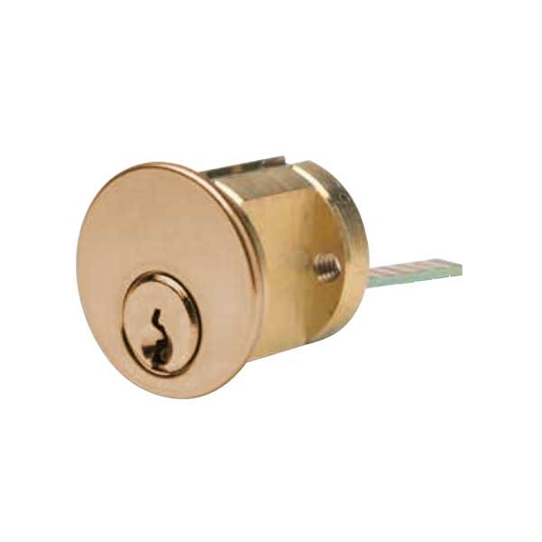 Ilco - 7075 - RIM Cylinder - 5 Pin - 1 1/8" - Segal 9 - KD - 03 - Bright Brass - Grade 1