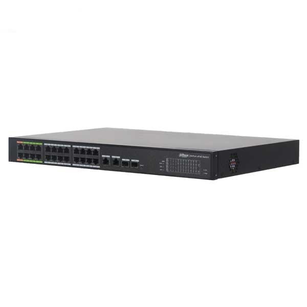 Dahua / ePoE Ethernet Switch / 24-Port / 800m PoE / 100-240 VAC / 360W / Managed / LR2226-24ET-360
