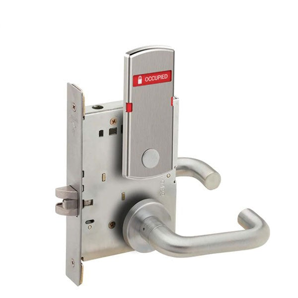 Schlage - L9040 - L Series Mortise Lock - Non-Keyed - Exit Indicator - Privacy - Fire Rated - Satin Chrome - Grade 1