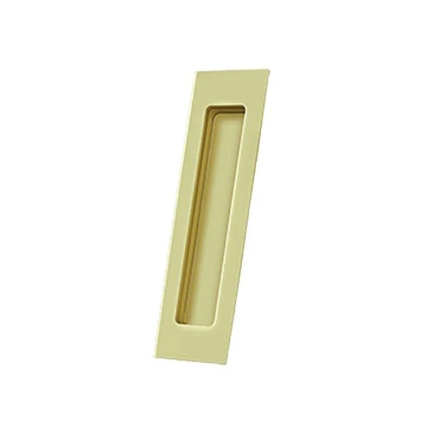 Deltana - Flush Pull - Rectangular - Heavy Duty - 7" x 1-7/8" x 3/8" - Solid Brass - Optional Finish