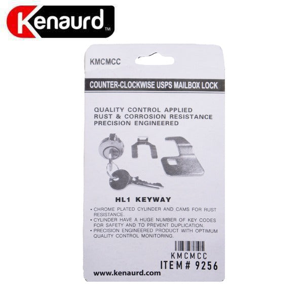10 x USPS Mailbox Locks - Counter-Clockwise - HL1 Keyway - Keyed Different - US14 Bright Nickel (Pack of 10)