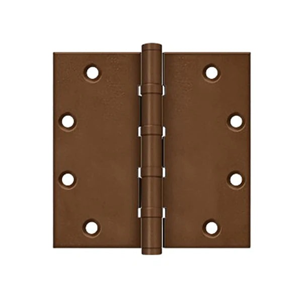 Deltana - 5" x 5" Square Hinges - Ball Bearing - Solid Brass - 0.150" Thickness