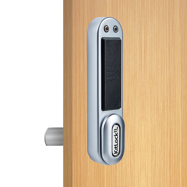CodeLocks - KL1050 - RFID Electronic Kit Lock - Up to 1/4" Door Thickness - Locker Lock - No Pre-Assembly - Silver