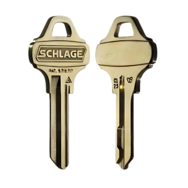 Schlage - Key Blank - Embossed - C123 Keyway - 6 Pin - Brass Finish