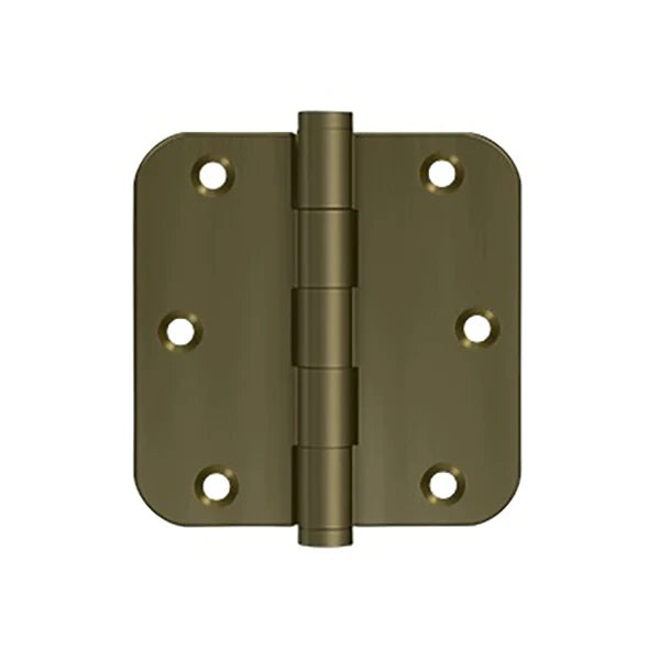 Deltana - 3-1/2" x 3-1/2" x 5/8" Radius Hinge - Solid Brass