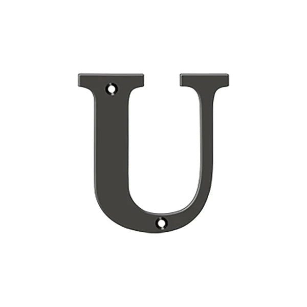 Deltana - 4" Residential Letter U - Optional Finish