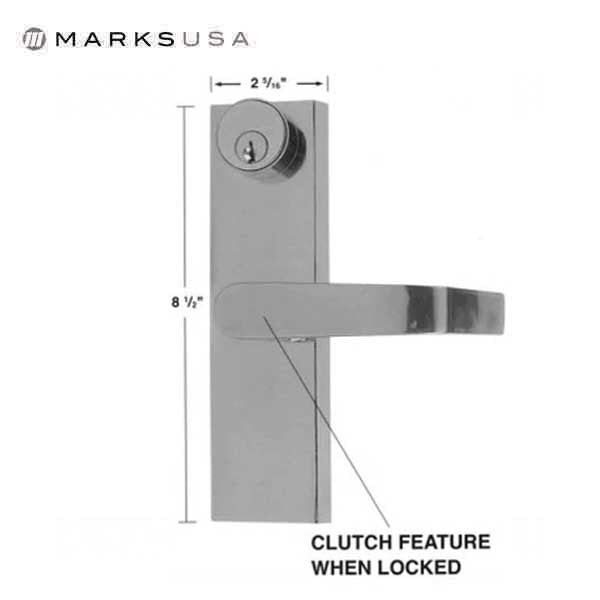 Marks USA - MESC600F Lever / Escuteon Storeroom Trim For Marks M9900 Exit Devices