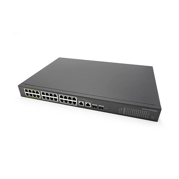 IC Realtime - PWR-EPOE-24 / 24-Port Managed EPoE Switch (Ports 1-8 Support EPOE And POC Technology)