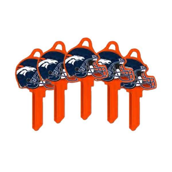 Ilco - NFL TeamKeys - Helmet Edition - Key Blank - Denver Broncos - SC1 (5 Pack)