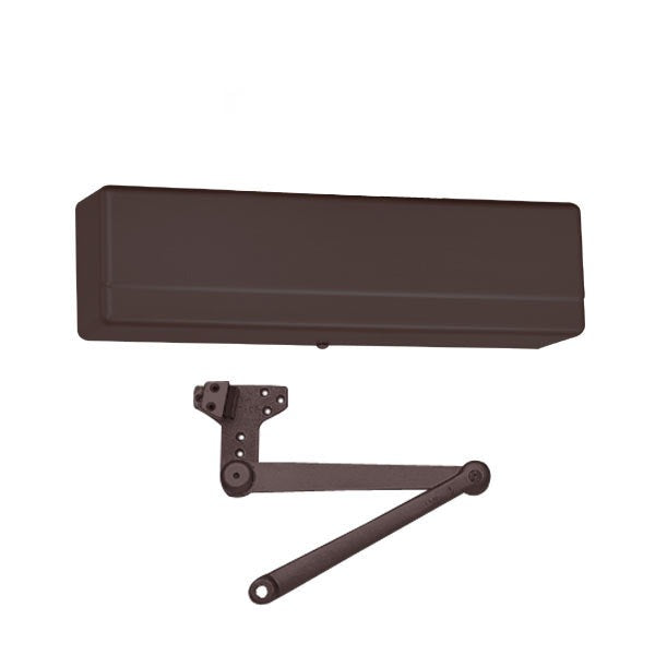 Sargent - 1431 - Powerglide Door Closer - Back Check Function - Heavy Duty Parallel Arm w/ Compression Stop - Adjustable Size 1-6 - Plastic Cover - Dark Oxidized Satin Bronze - Fire Rated - Grade 1