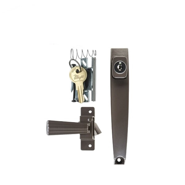 Wright - VK333X3 - Keyed Push Button Handle - Out Swinging - Wood / Metal Doors - 3/4" - 1-1/4" - Optional Finish