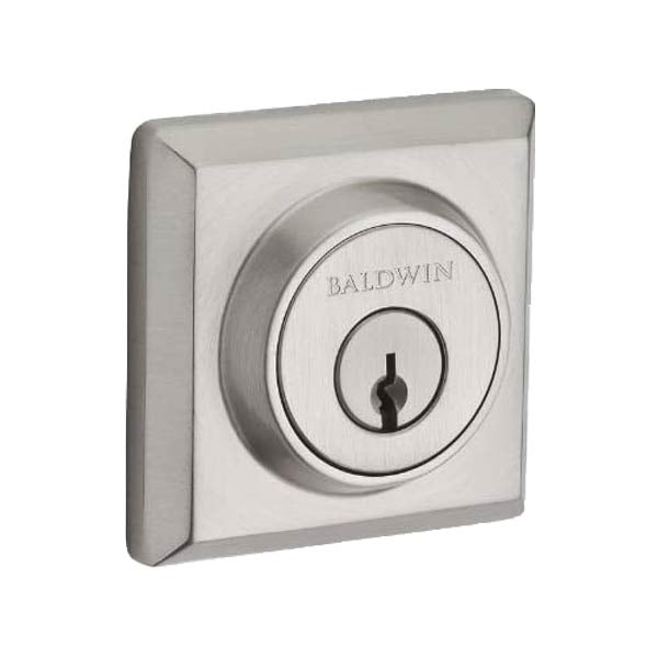 Baldwin Estate - Traditional Square Reserve Deadbolt - Optional Function - 260 - Polished Chrome - Grade 1