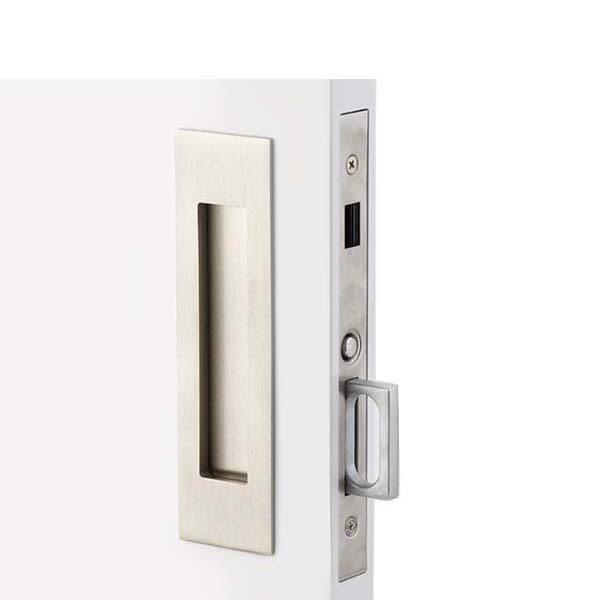 EMTEK - 2156 - Narrow Modern Pocket Door Mortise - Rectangular - Dummy - US15 - Satin Nickel