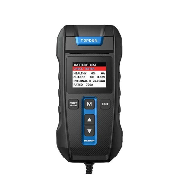 TOPDON - BT300P - Battery Cranking & Charging System - Built In Printer - 2.4" Color Display - 12V