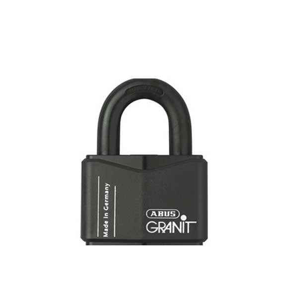 Abus - 37/70RK - Rekeyable Granit Series Steel Padlock - Black - 3-1/32" Body Width