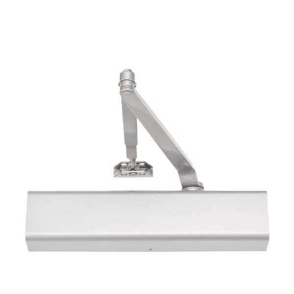 Norton - 8501 - Tri-Packed Manual Door Closer - Back Check Function - PA Bracket/Regular/Top Jamb - Adjustable Arm - Adjustable Sizes 1-6 - Satin Aluminum - Fire Rated - Grade 1