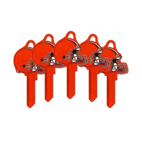 Ilco - NFL TeamKeys - Helmet Edition - Key Blank - Cleveland Browns - SC1 (5 Pack)