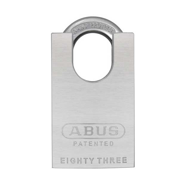 Abus - 83CS - Padlock w/ Shackle Guard - S2 - Optional Keyway - 5/6 Pin - Rekeyable - Optional Width - Optional Finish