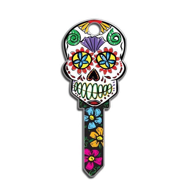 LuckyLine - B136K - Key Shapes - Sugar Skull - Kwikset - KW1 - 5 Pack
