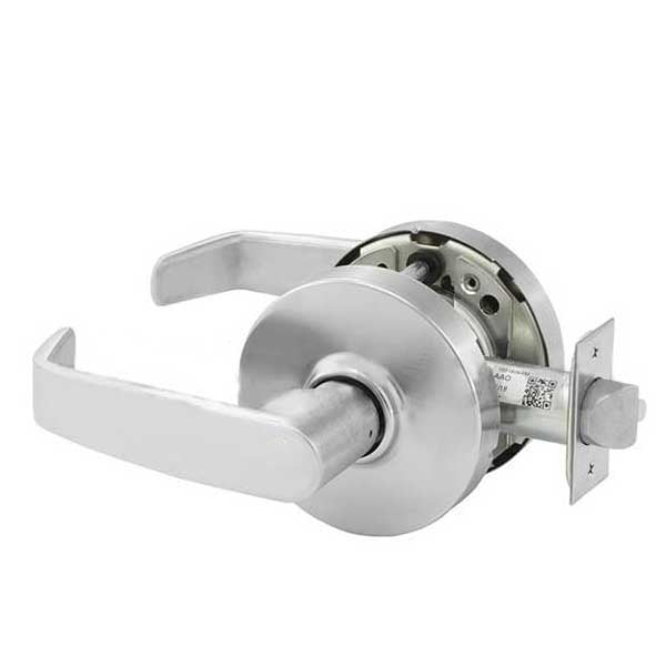Sargent - 10U15 - Mechanical Cylindrical Lock - L Rose / L Lever - Non Keyed - Passage - 26D - Satin Chrome Plated - Grade 1