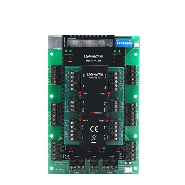 Rosslare - AC225IP - Expandable Networked Access Control - PCBA Only - 2 Readers - TCP/IP - 30K Users - 20K Event History - 12VDC