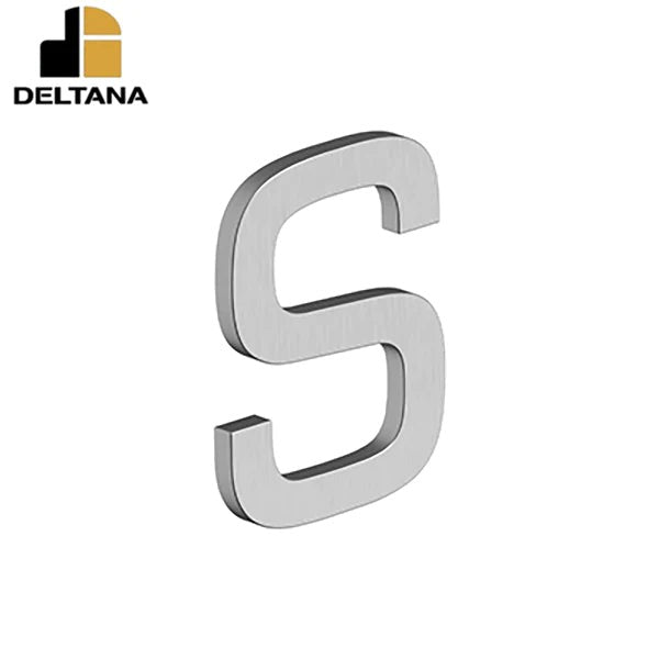 Deltana - 4" Letter S - E Series w/ Risers - Stainless Steel - Optional Finish