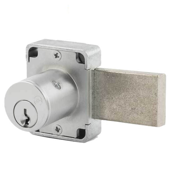 Olympus - 100DR - Cabinet Door Deadbolt Lock with Long Bolt - N Series National - 26D - Satin Chrome - 1-3/8” - KA 101 - Grade 1