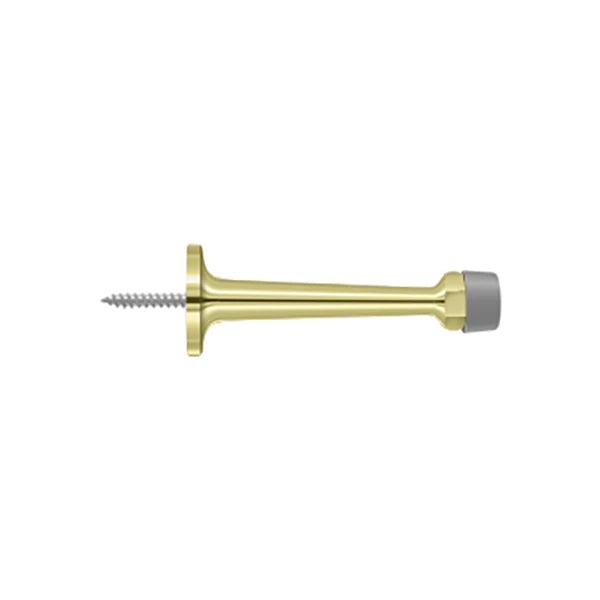Deltana - 3-1/4" Baseboard Door Bumper - Solid Brass - Optional Finish