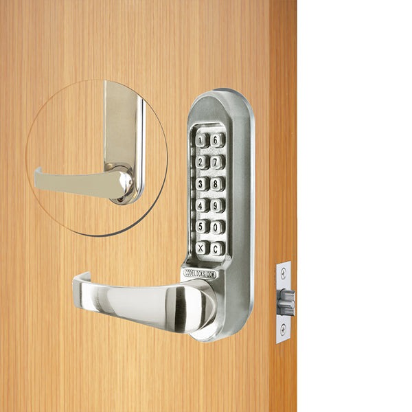 CodeLocks - CL510 - Mechanical Lock - Heavy Duty - Optional Backset - Tubular Latch Bolt - Stainless Steel