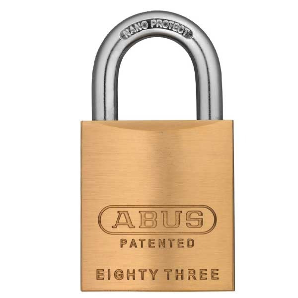 Abus - 83/45 - Premium Loaded Brass Padlock - S2 - Optional Keyways - 5/6 Pin - Rekeyable - 1-53/64" Width