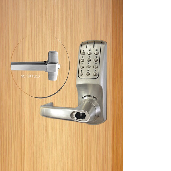 CodeLocks - CL5000 - Electronic Door Exit Trim - Heavy Duty - 2 3/4" Backset - Panic Access Kit - Optional SFIC Prep - Grade 2