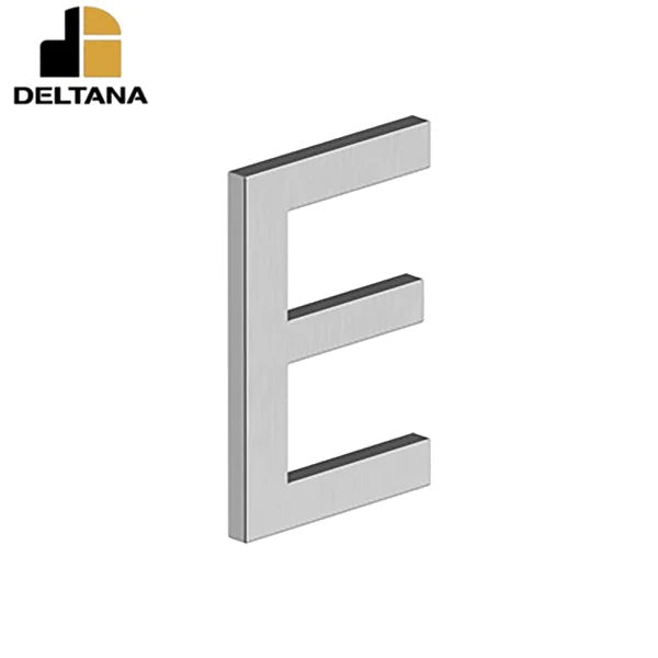 Deltana - 4" Letter E - E Series w/ Risers - Stainless Steel - Optional Finish