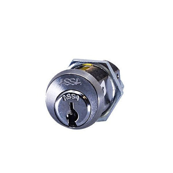 ASSA - 9872 - Maximum+ - Non-Key Retaining Cam Lock - 360° - 625 - Bright Chrome - KD