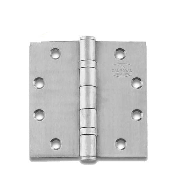 Cal-Royal - BB31 - Full Mortise Door Hinge - 4.5" x 4.5" - Standard Weight - 2 Ball Bearings - US26D - Satin Chrome