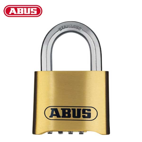 Abus - 180IB/50 C - Solid Brass - Marine / Outdoor - 4-Dial Resettable Padlock - Optional Shackle Length