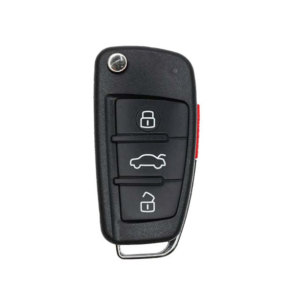 2006-2010 Audi / 4-button Flip Key SHELL for NBG009272T (AFTERMARKET)