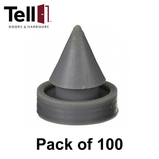 TELL - DT100030 - Door Silencer for Metal Door Frame - Gray Rubber (Pack of 100)