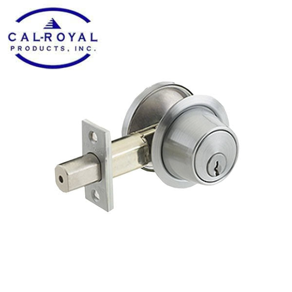 Cal-Royal - CB162 - Heavy Duty Double Cylinder Deadbolt - Satin Chrome - Grade 2
