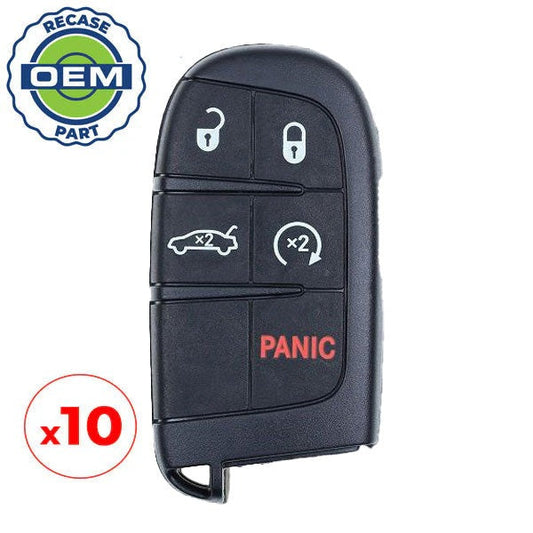 10 x 2019-2023 Dodge Challenger / Charger / 5-Button Smart Key / PN: 68394195 AA / M3M40821302 (OEM Recase)