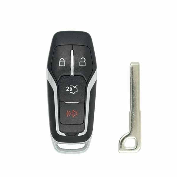 2013-2018 Ford / 4-Button Smart Key SHELL for M3N-A2C31243800, M3N-A2C31243300 (AFTERMARKET)