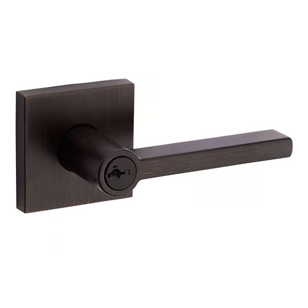 Kwikset - Halifax Lever Set - Square Rose - Optional Finish - Optional Function - SC1 - SmartKey Technology - Grade 2