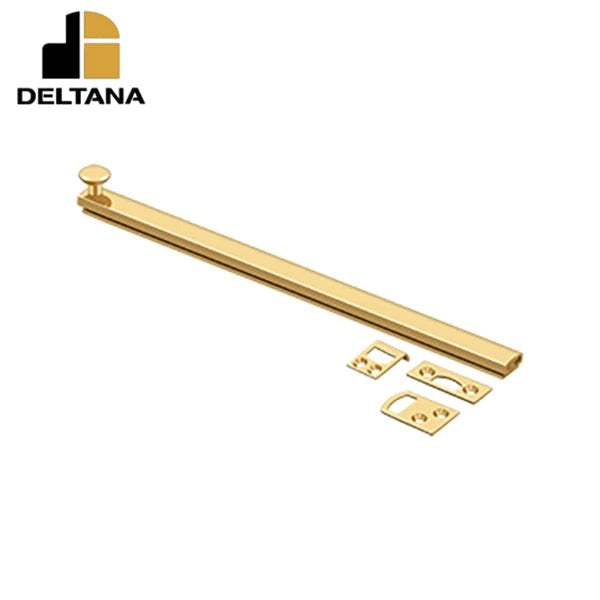 Deltana - 12" Surface Bolt - Concealed Screw - Heavy Duty - Optional Finish