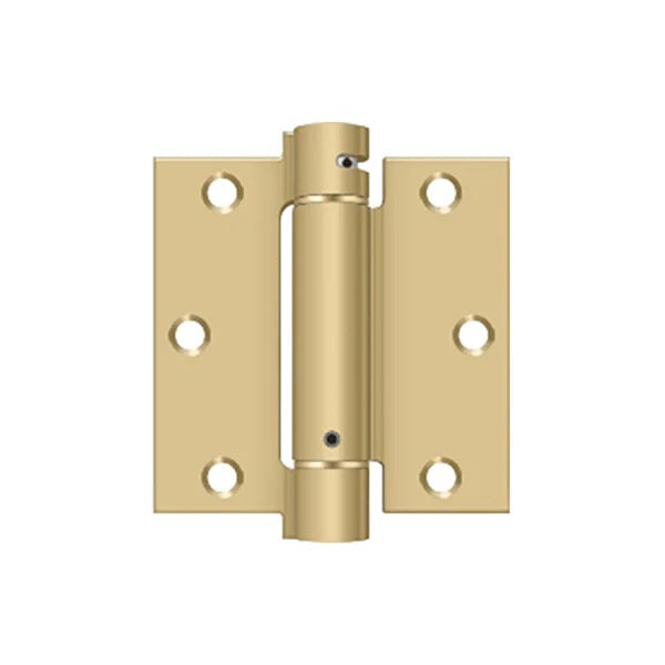 Deltana - 3-1/2" x 3-1/2" - Spring Hinge - Satin Brass