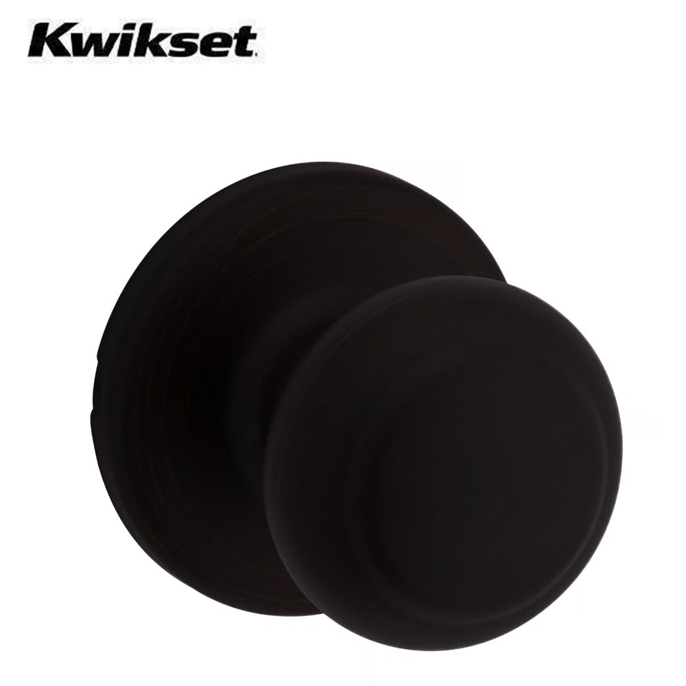 Kwikset - Cove Knob Set - Round Rose - Optional Finish - Optional Function - Grade 3