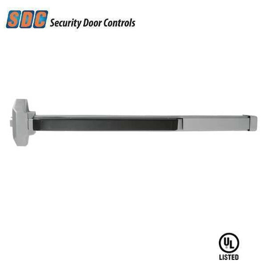 SDC - S4101PU36RE - RIM Mounted Panic-Rated Exit Device - 36" - Exit Only - Request to Exit - Motorized Electric Latch Retraction - 630 - Dull Stainless Steel - Grade 1