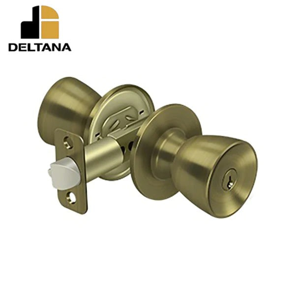 Deltana - St. Thomas Knob Entry - 2-3/8" Backset - 1-3/8" - 2" Door Thickness - Universal Handing - Optional Finish