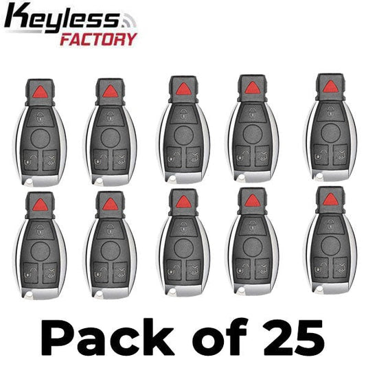 25 x 1997-2014 Mercedes Benz / 4-Button Fobik Key / IYZ-3312 / 315 MHz (Single Battery) (AFTERMARKET) (Bundle of 25)